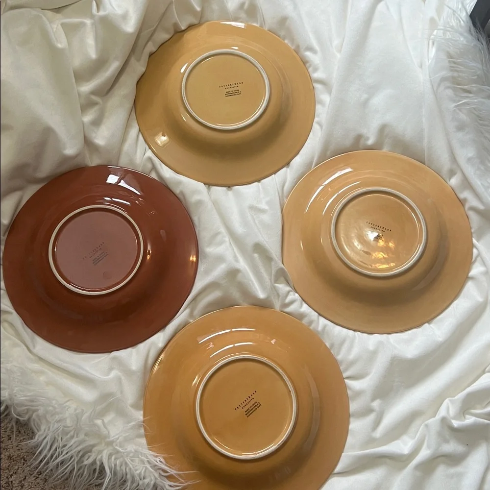 Pottery Barn Sausalito 4 Dinner Plates each 12 Inches each